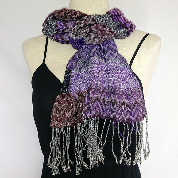 💜 Soft Chevron Scarf #hundredsofscarves - Picture 1 of 4